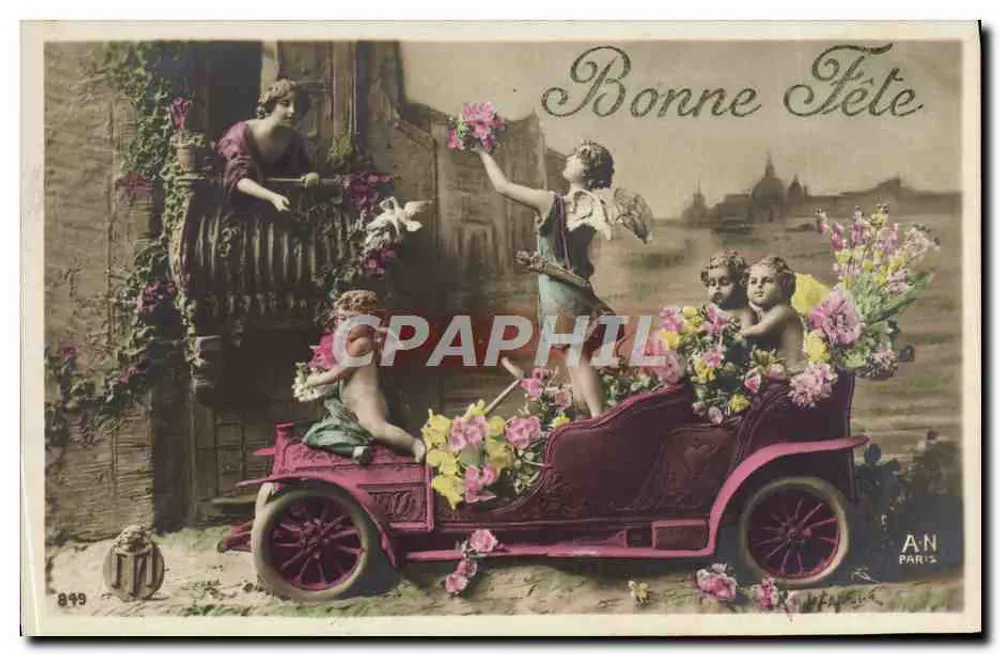 Blumenjäger — Blumenverzierte Kutsche — AN Paris n°849 - Vorderseite