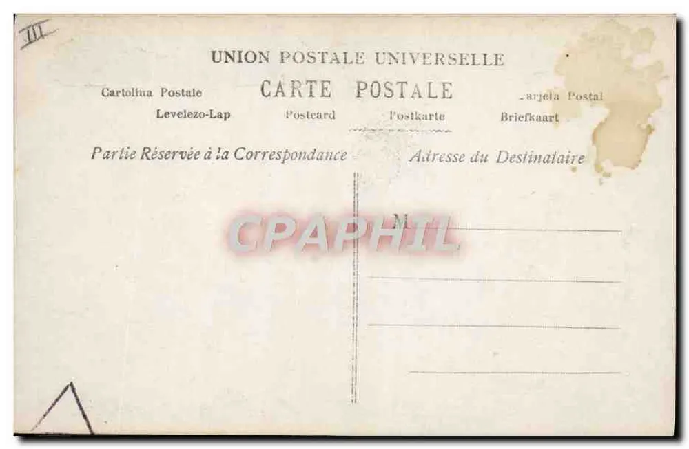 Blumenjäger — Blumenverzierte Kutsche — AN Paris n°849 - Rückseite