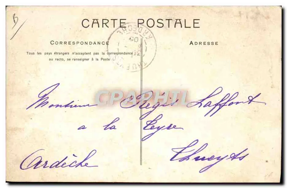 4-Zylinder-Auto von Dion-Bouton — Puteaux (Seine) — Verlag nicht sichtbar - Rückseite