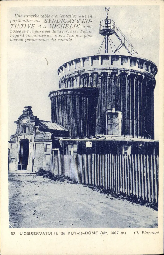 Das Observatorium des Puy-de-Dôme (Höhe 1467 m) — Cl. Plazanet — n°33 - Vorderseite