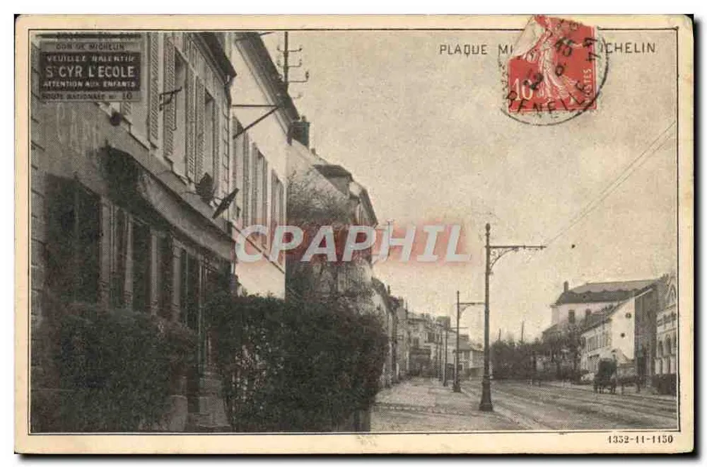 St-Cyr-l'École — Ansicht einer Straße — Michelin-Plakette Nr. 11150 - Vorderseite