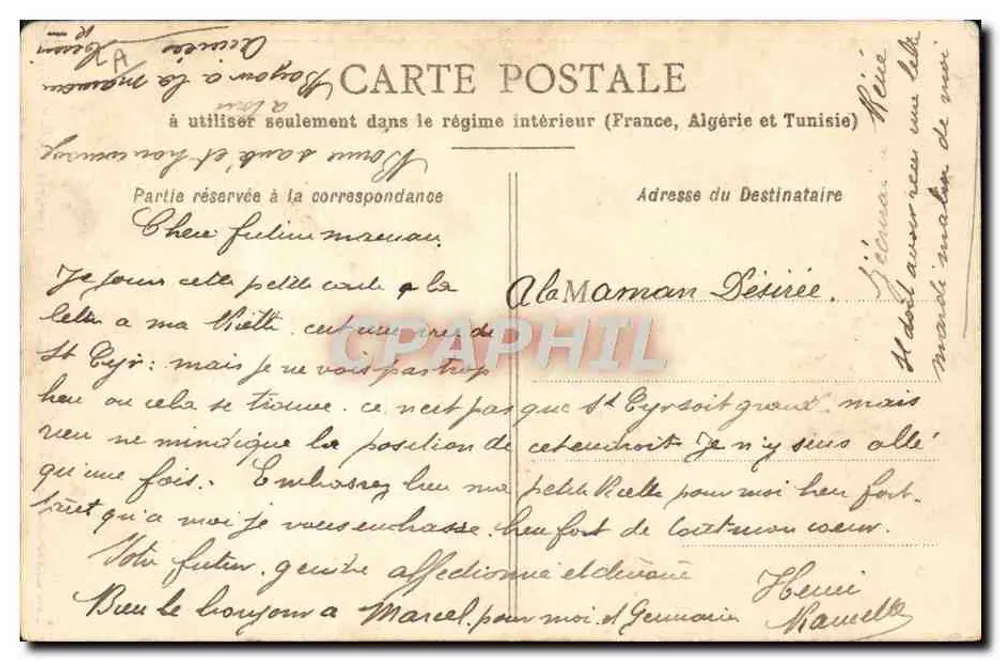 St-Cyr-l'École — Ansicht einer Straße — Michelin-Plakette Nr. 11150 - Rückseite