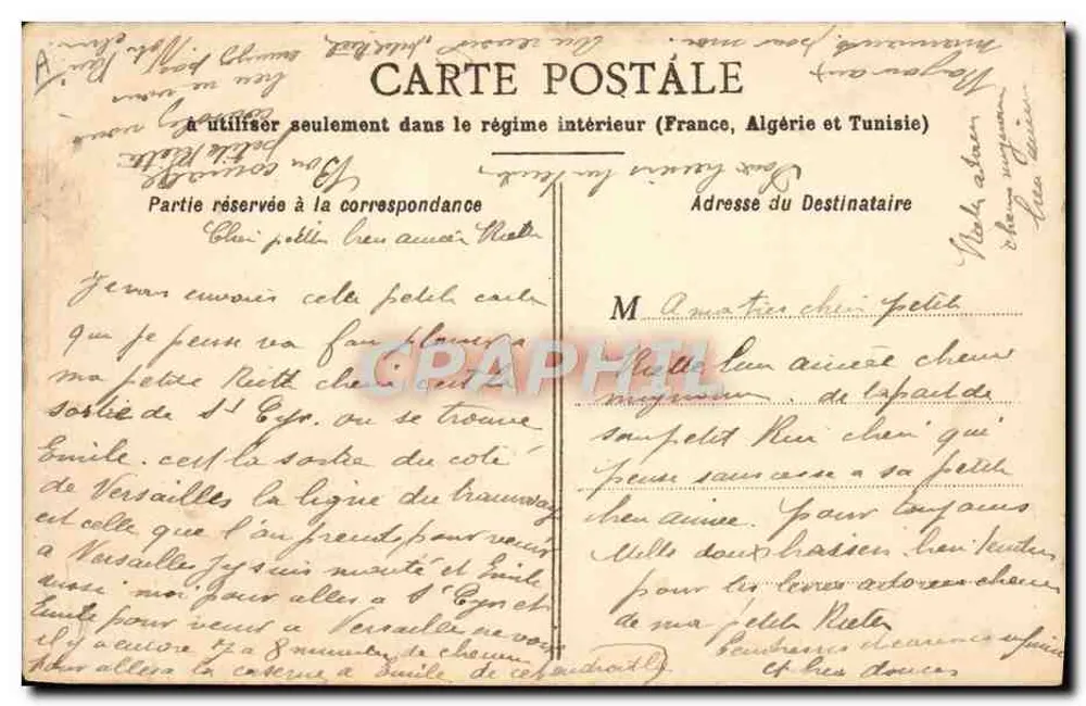 Ausfahrt von St-Cyr-l'École — Municipale Plakette Michelin — Nationale Route N°10 - Rückseite