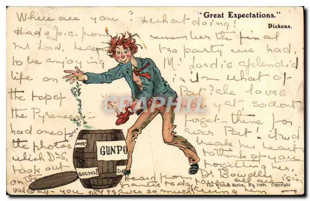 Série 'The Wrench' — 'Great Expectations' de Dickens — Imprimé par le King's Philatelist, n° 19285 - Awers