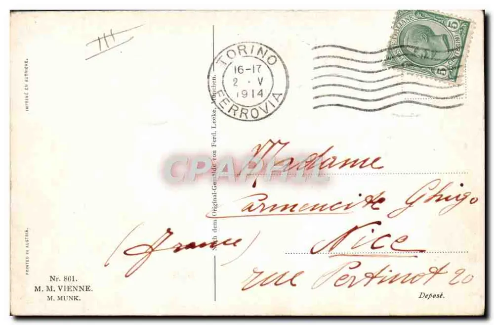 Rienzi — Ópera de Richard Wagner — Editor M. Munk, n° 861 - Verso