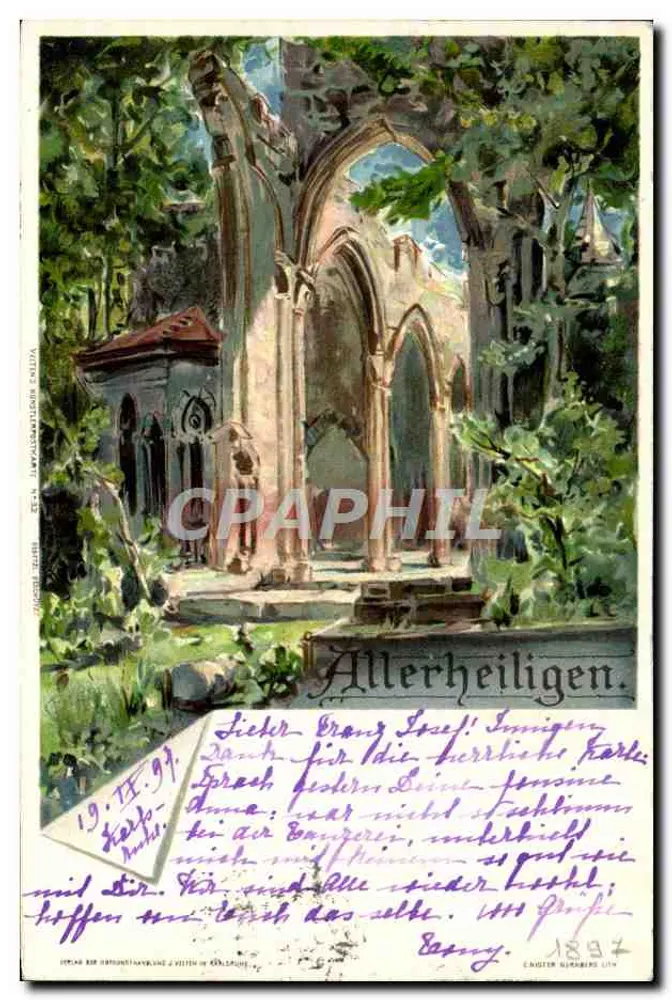 Ruïnes van een kerk — Allerheiligen — uitgever: C. H. L. Impr. Berlin - Voorkant