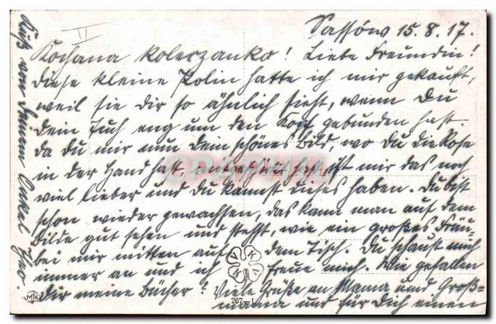Jonge vrouw met sjaal — C. V. MUTTICH — serie 267 - Achterkant