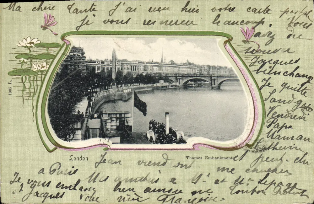 London — Thames Embankment — Percock & Co. (n° 1005 L.) - Vorderseite