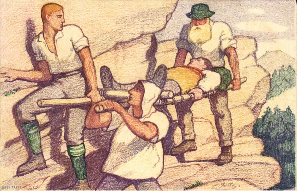 Bergrettung — Gébr. Pretz & Zubica — Ausgabe 1921 - Vorderseite