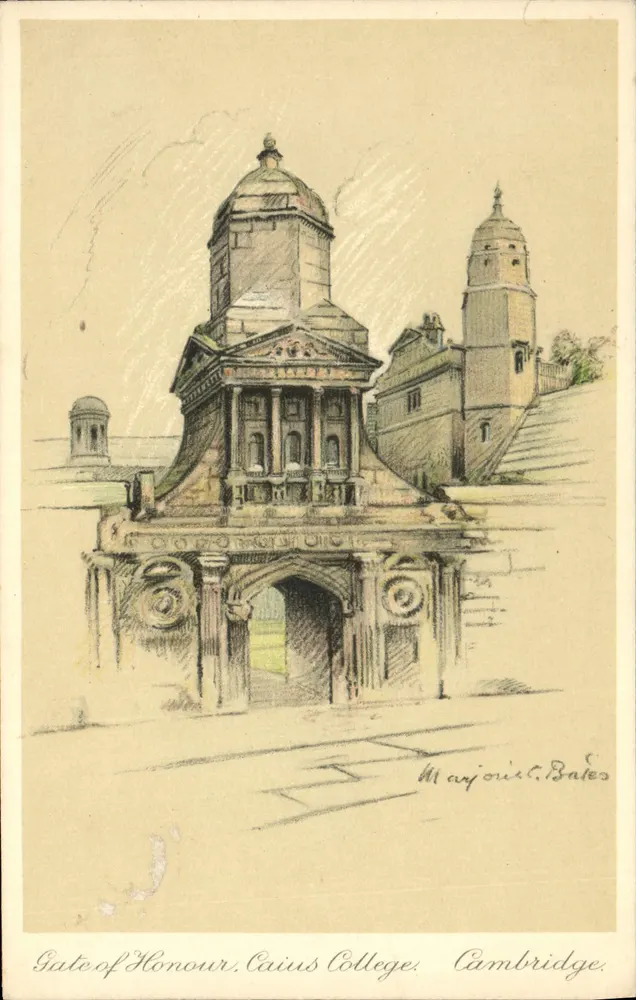 Tor der Ehre, Caius College — Cambridge — Marjorie C. Bates - Vorderseite