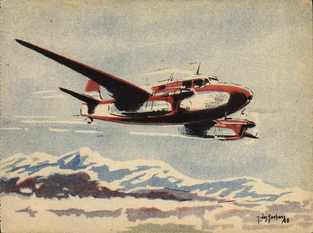 Flugzeug Caudron Goéland — Schnelltransport und Kommunikation — Marcus-Paris - Vorderseite