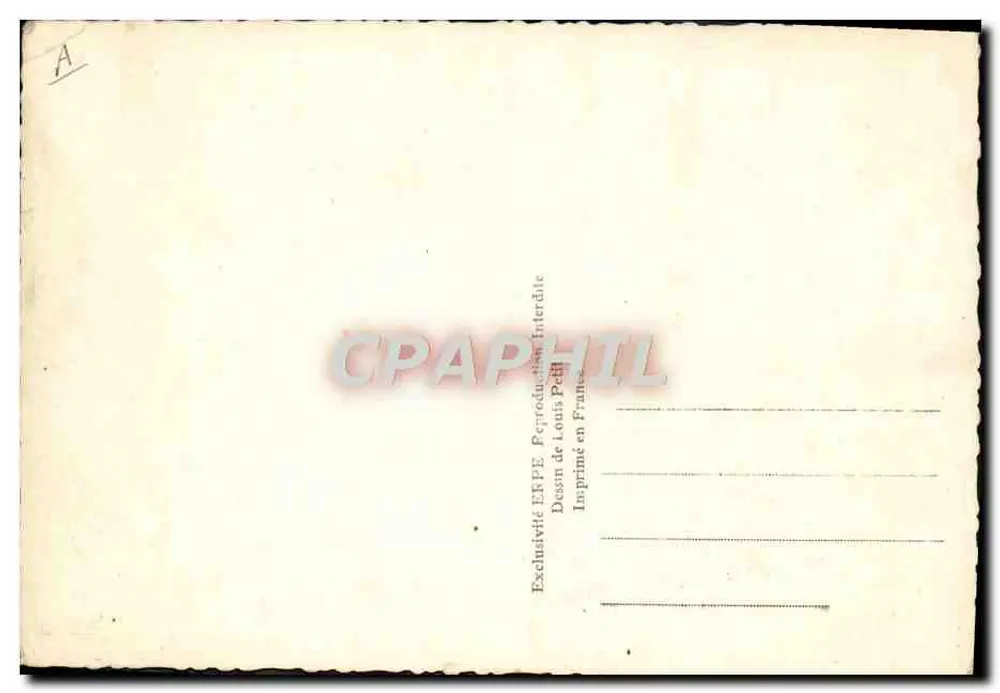 Amerikanisches Jagdflugzeug "Curtiss P.37" — Zeichnung von Louis Pétit - Rückseite