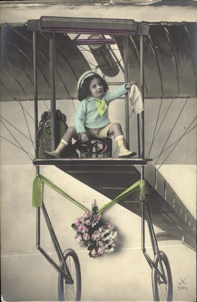 Menina em um avião — editor V. 544 - Frente