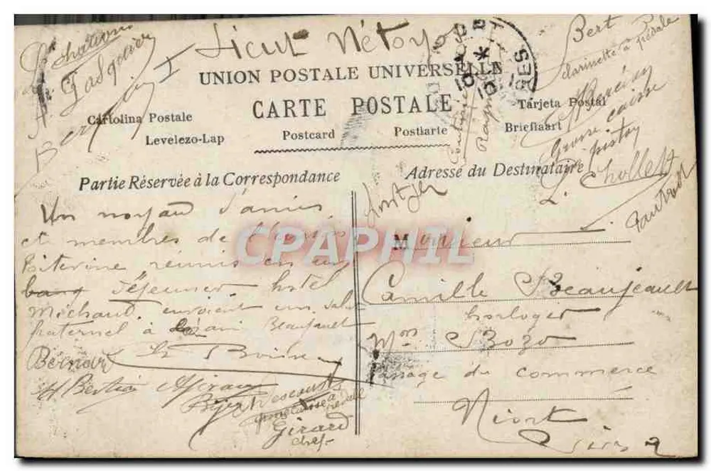 Criança em um avião biplano — Panamá — editor A:N Paris, n° 853 - Verso