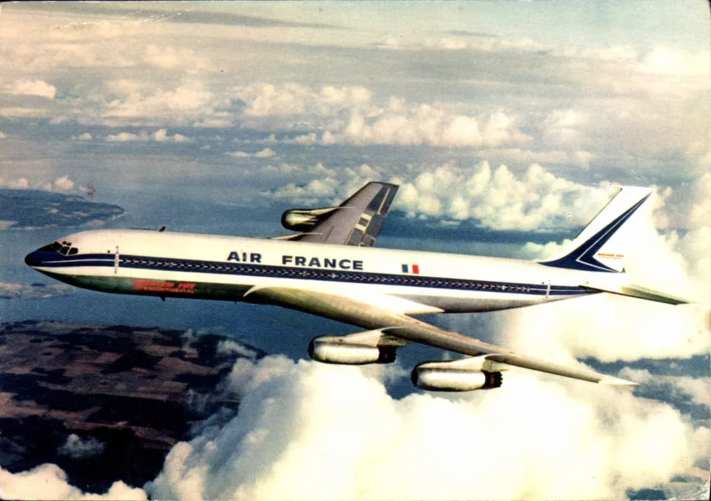 Flugzeug Air France Boeing 707 Intercontinental — Werbedruck — Société Éditions de France, n°10.054 - Vorderseite
