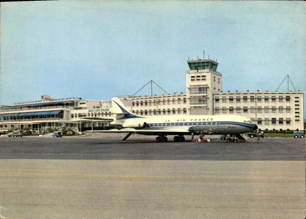 Flughafen Nice-Côte d'Azur — Flugzeug Air France Caravelle — Éditions Nice-Côte d'Azur - Vorderseite