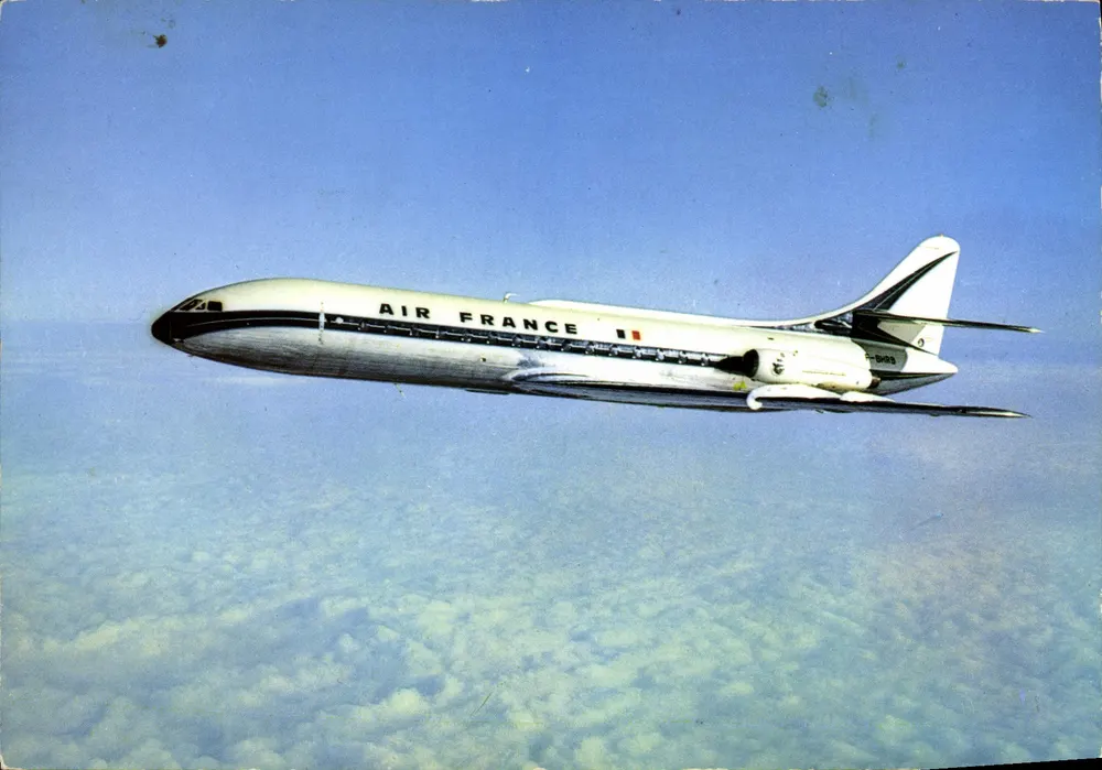 Air France Caravelle-Flugzeug — Im Himmel Frankreichs — Éditions Air France - Vorderseite