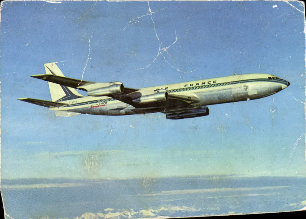 Avion Air France Boeing 707B Intercontinental — éditeur Paris-Evian, Réf 22.168.P.945 - Vorderseite