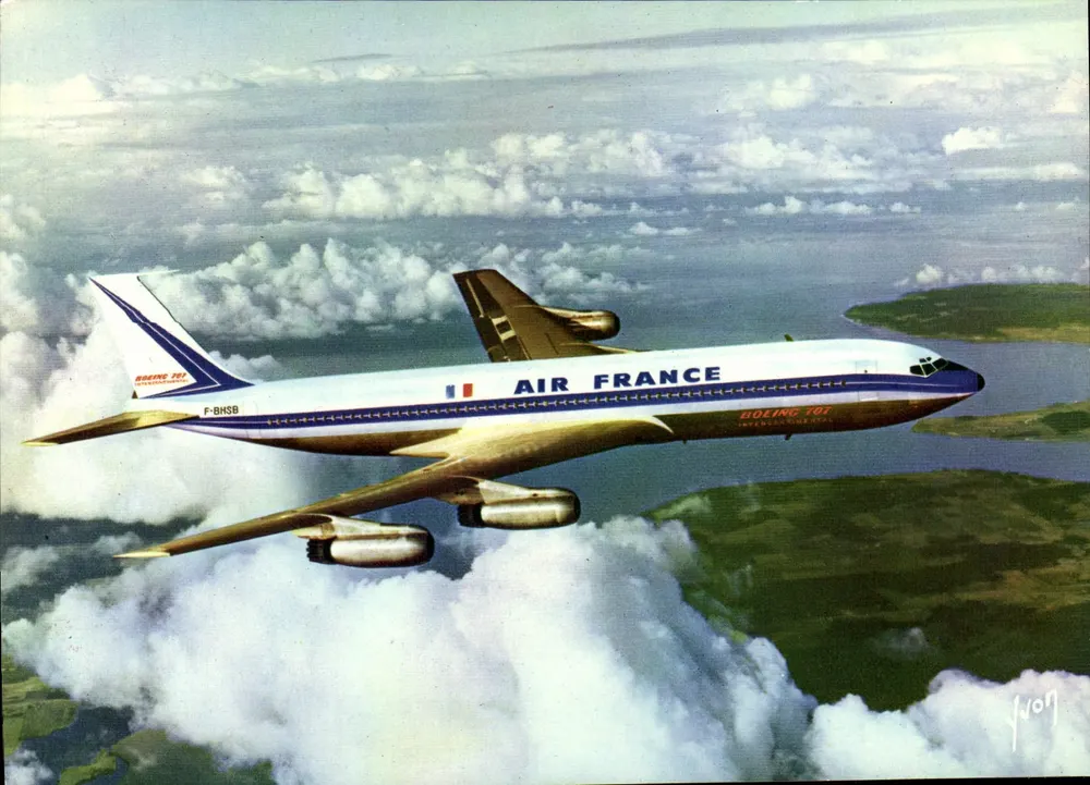 Air France Boeing 707 — Interkontinentales Flugzeug — Art Editions YVON - Vorderseite