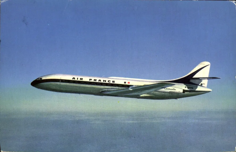 Air France Caravelle — Erster Reisereisjet — Photo Buillet (n° 21383) - Vorderseite