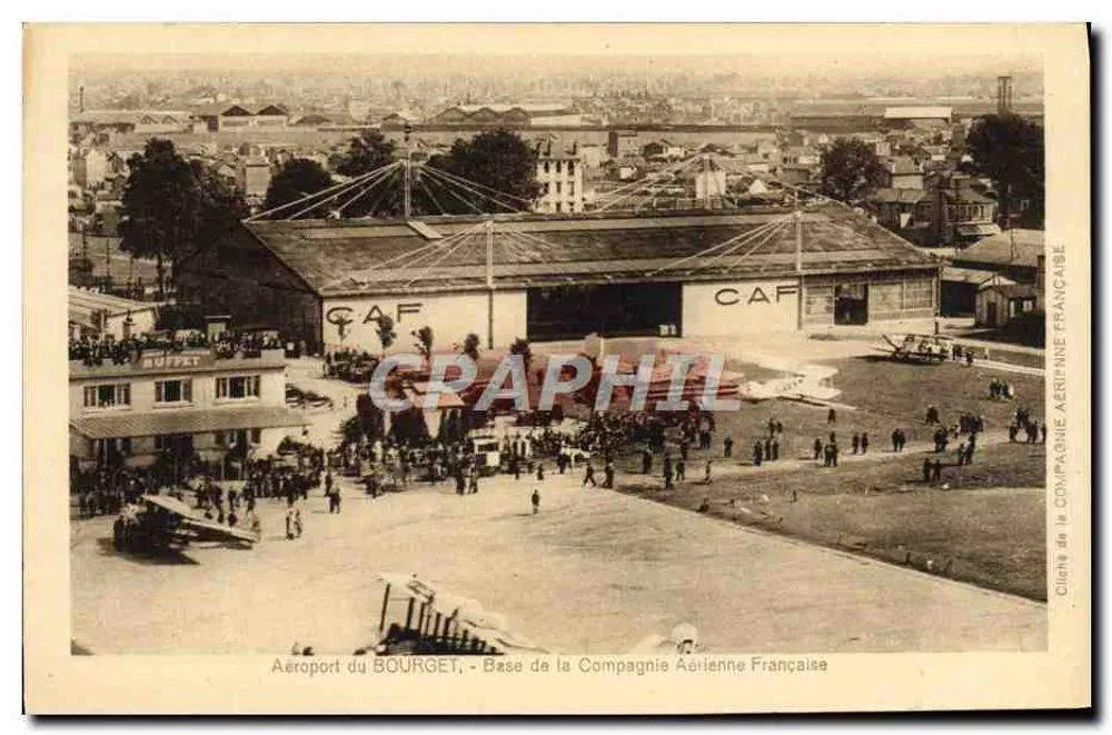 Flughafen BOURGET — Basis der französischen Luftfahrtgesellschaft — R.C. Seine N° 160.751 - Vorderseite