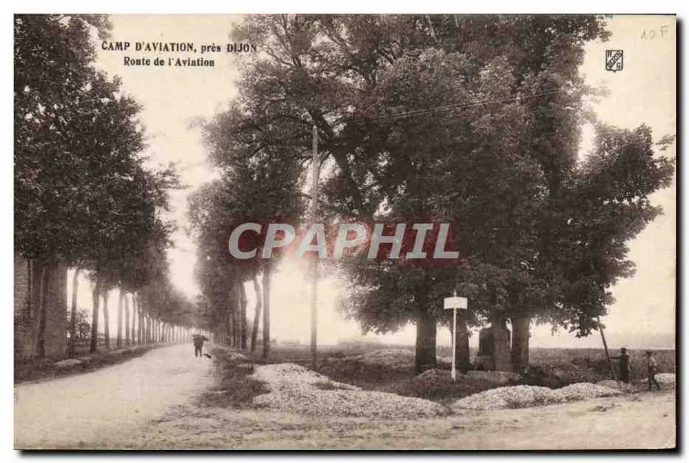 Flugplatzlager, nahe Dijon — Flugzeugstraße — Verlag A. Dufour, n° 10 F - Vorderseite