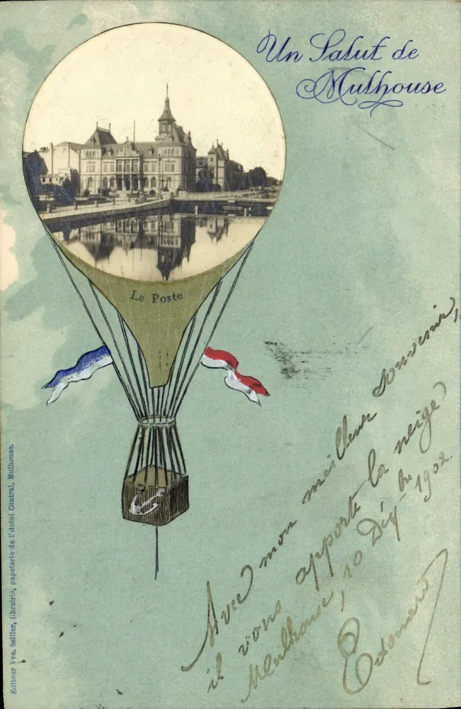 Mulhouse — Ein Gruß aus Mulhouse — Verlag Yves Sallier, Papeterie des Central Hotels, Mulhouse - Vorderseite