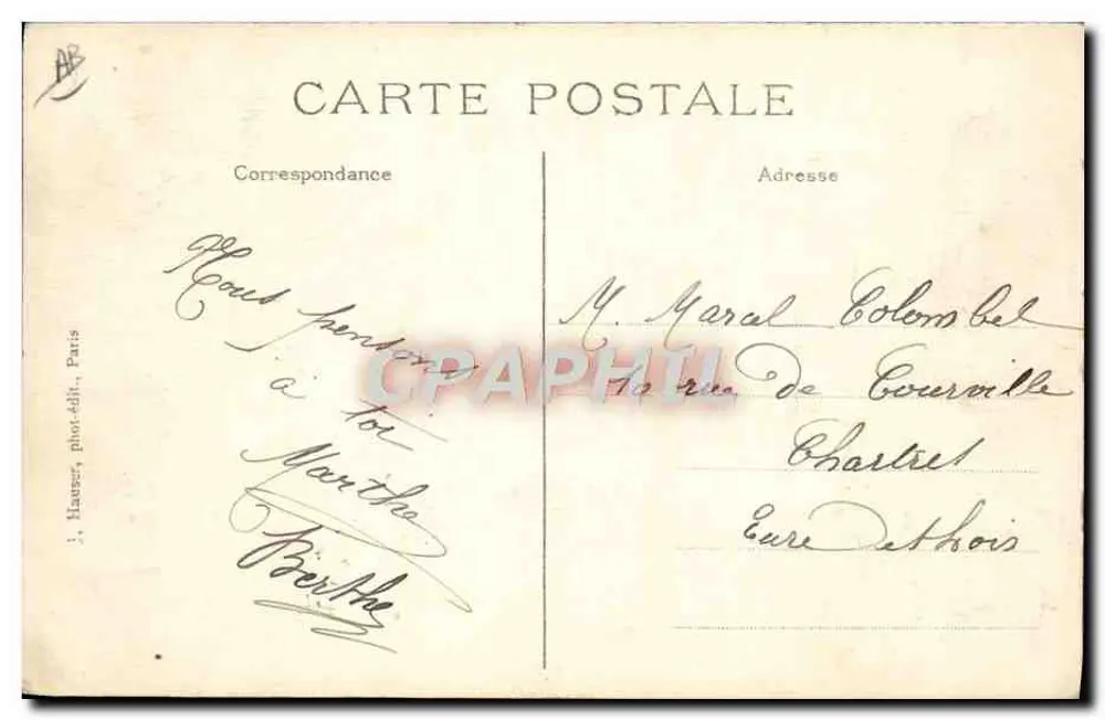 Paris — Panorama der Place de l'Étoile aus einem Ballon — J. H. Déposé - Rückseite