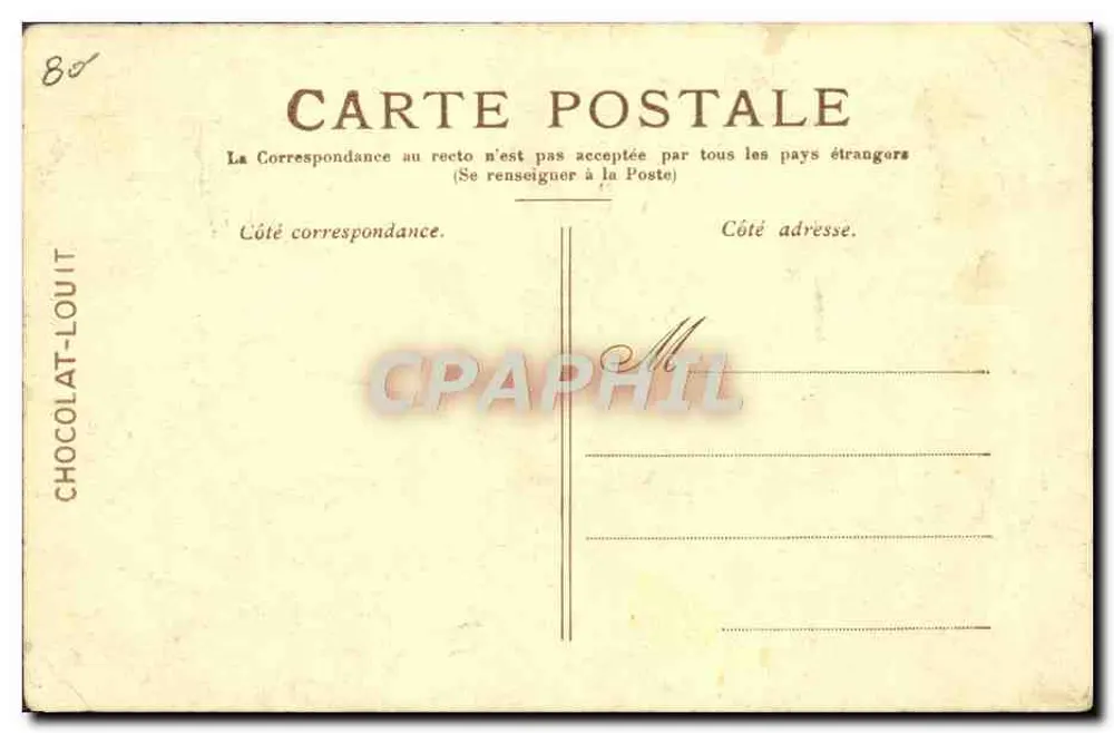 Dirigeable "Ville de Paris" — illustration technique — éditeur CHOCOLAT-LOUIT - Verso