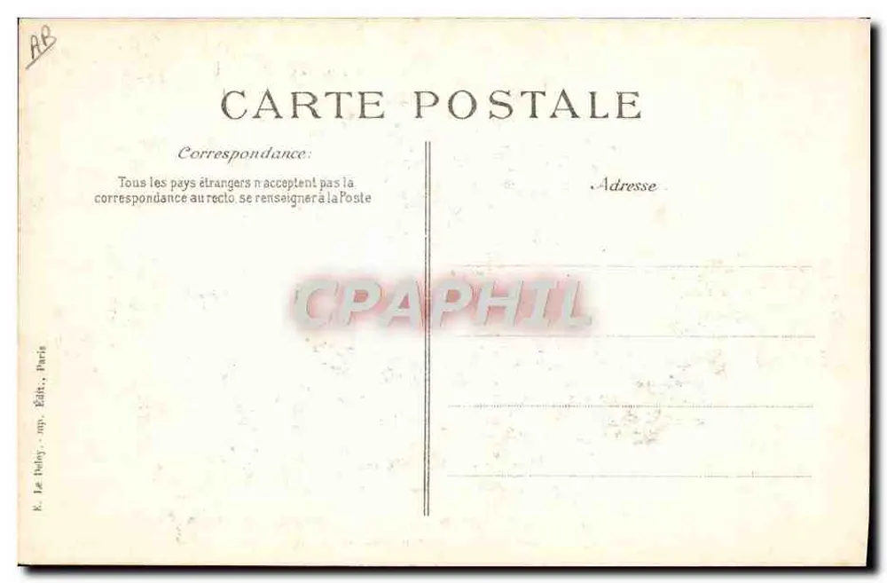 Katastrophe des "Liberté" — Die Wracks — Am 25. September 1911 um 5h55 Uhr morgens explodiert das "Liberté", ein Schiff von 14.868 Tonnen, in der Bucht von Toulon, wobei etwa 400 Opfer zu beklagen sind — Verlag K. Le Doly, Paris - Rückseite