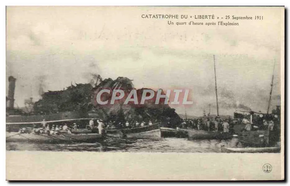 Katastrophe des « Liberté » — 25. September 1911 — unbekannte Ausgabe - Vorderseite