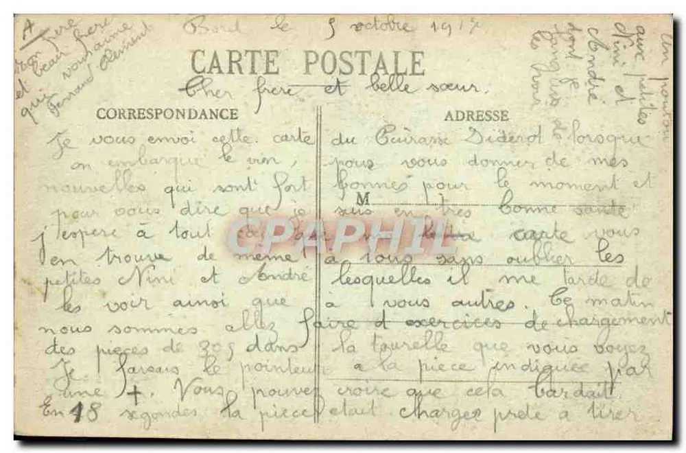 Ladung von Wein an Bord eines Panzerschiffes — Visé, Paris - Rückseite