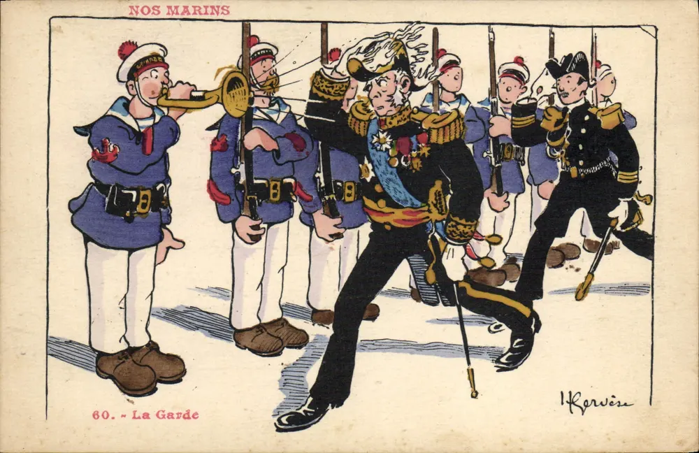 Unsere Matrosen — Die Wache — Verlag Rafraîchis, Quai Cronstadt, Toulon, Nr. 60 - Vorderseite