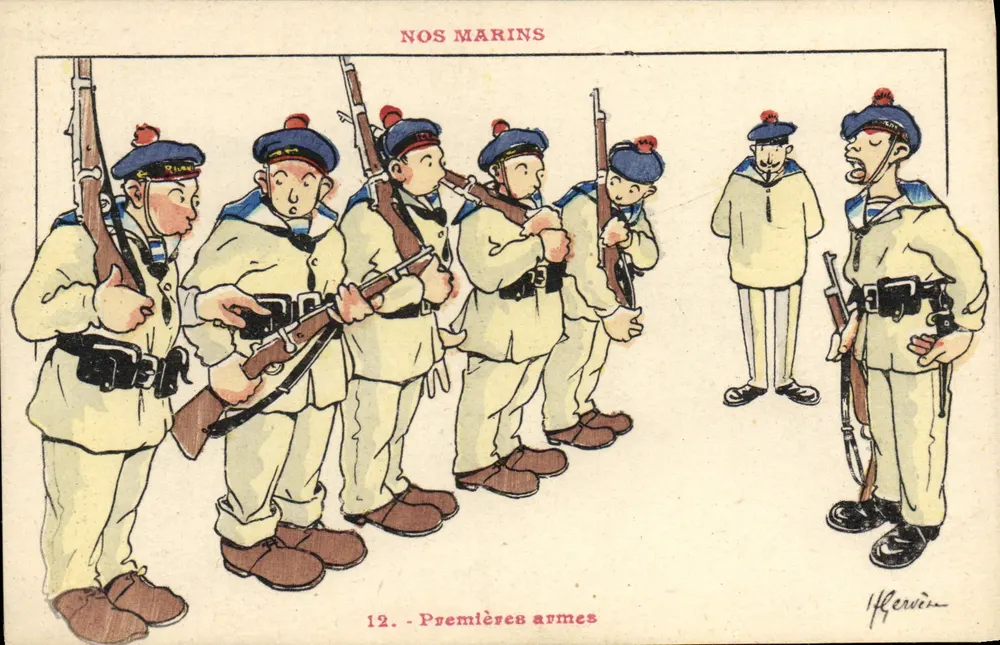 Unsere Matrosen — Erste Waffen — L. Lorezzi, Quai Cronstadt, Toulon - Vorderseite