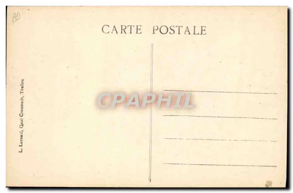 Unsere Matrosen — Erste Waffen — L. Lorezzi, Quai Cronstadt, Toulon - Rückseite