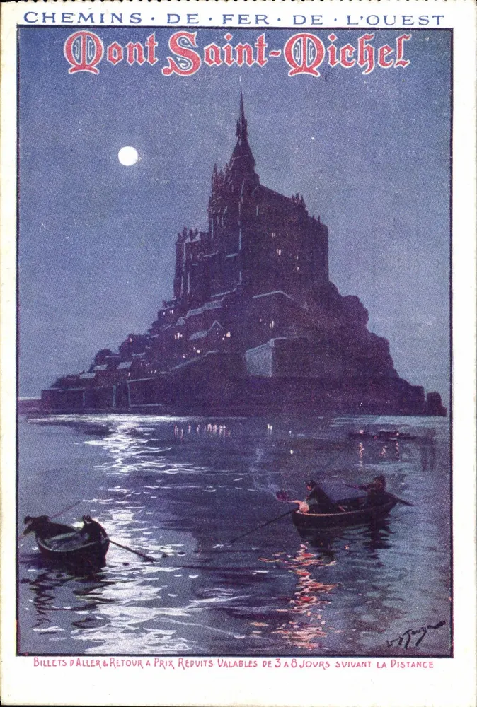 Mont Saint-Michel — Nachtsicht mit Kreuzfahrten — Western Railways - Vorderseite