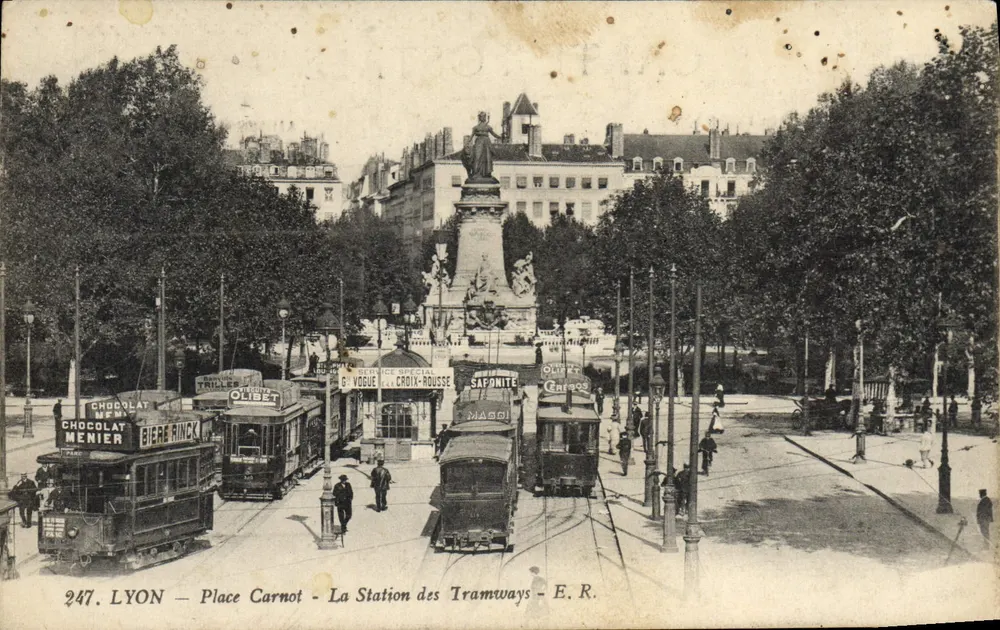 Place Carnot — Tramway-Station — E.R. — Lyon - Vorderseite