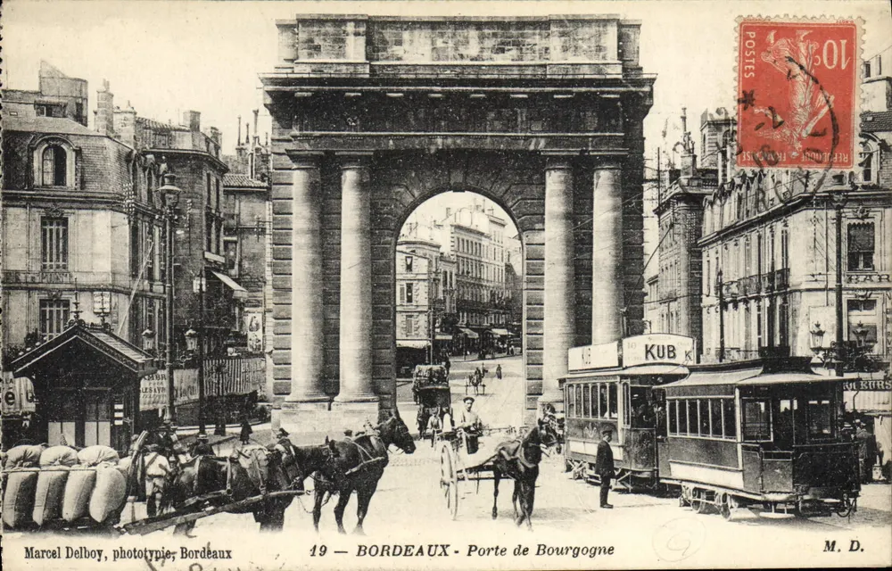 Bordeaux - Tor von Burgund — Marcel Delboy, Phototypie, Bordeaux, n°19 - Vorderseite