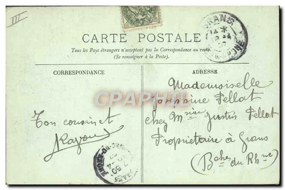 Bordeaux — O Cours d'Aquitaine — LL. n°19 - Verso
