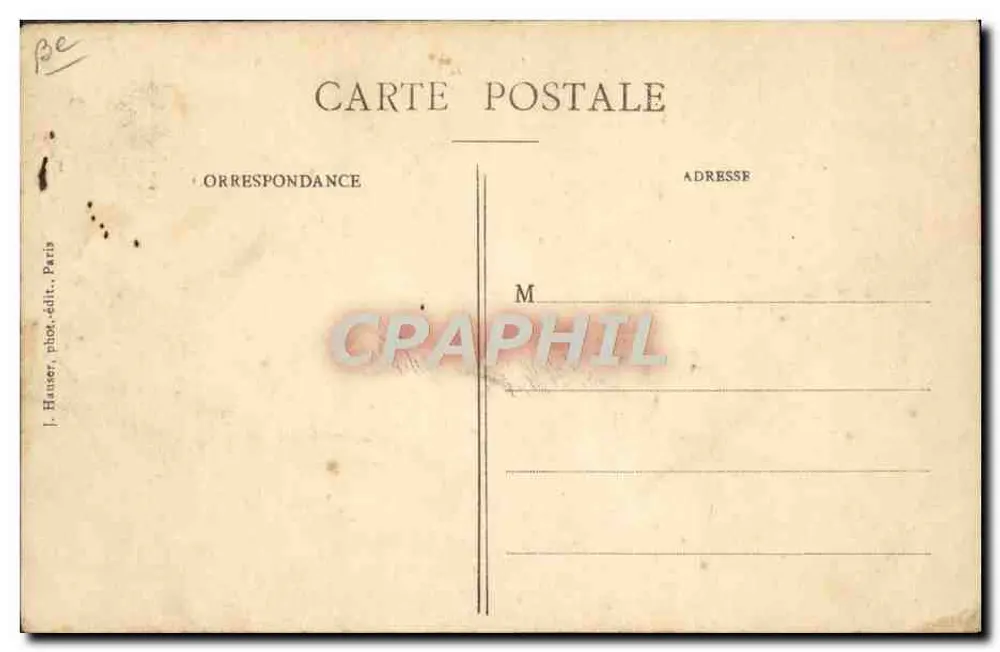 Der Monoplan Blériot (Typ « Überquerung des Ärmelkanals ») — Zusammengebaut von Alfred Leblanc — J. Hauser, phot.édit. Paris - Rückseite
