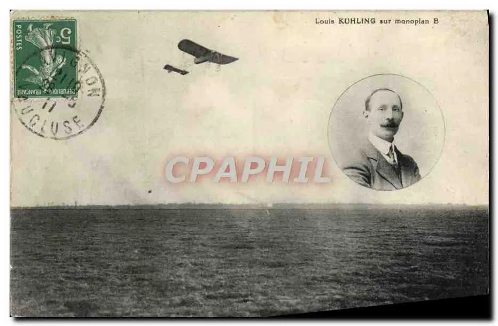 Louis KUHLING auf Monoplane B — Frankreich, unbekannter Verlag, Seriennummer nicht sichtbar - Vorderseite