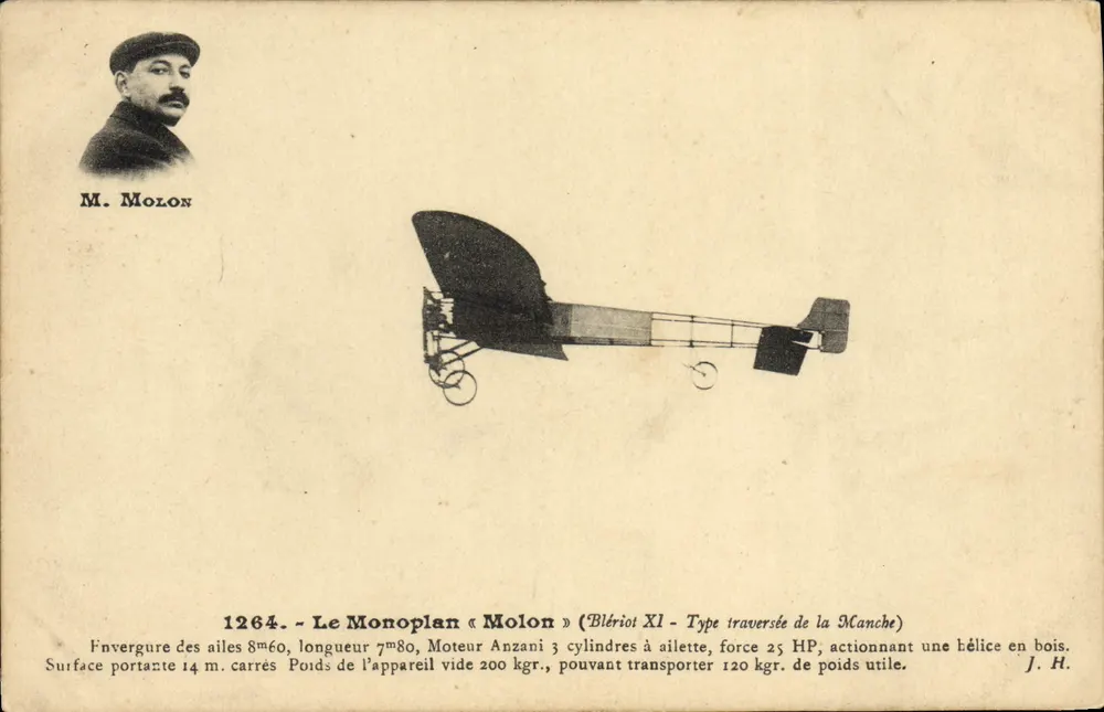 Der Monoplan « Molon » (Blériot XI - Typ Überquerung der Englischen Kanal) — M. Molon — J. H. - Vorderseite