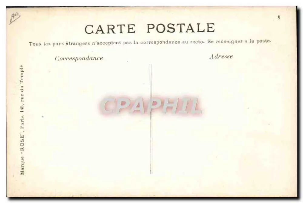 Luftfahrt — Lefebvre auf dem Wright Ariel-Doppeldecker in Reims, 25. August 1909 — Rose - Rückseite