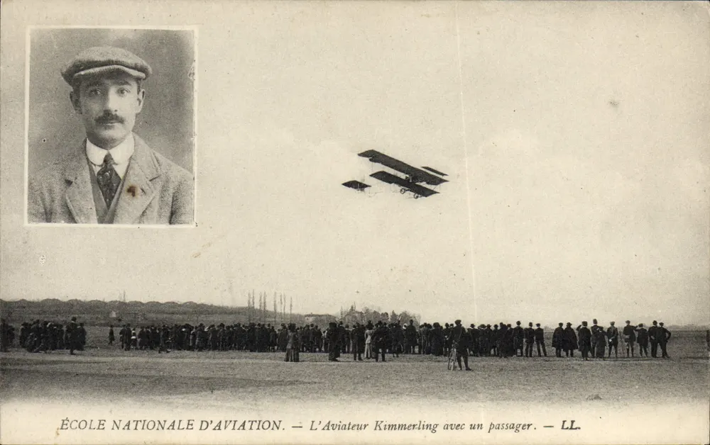 Nationale Flugschule — Der Flieger Kimmerling mit Passagier — LL - Vorderseite