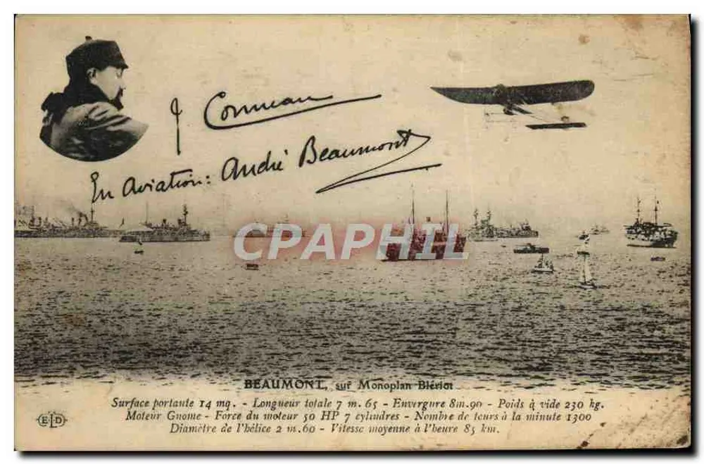 Aviation: André Beaumont auf Monoplan Bliévis — Verlag E.D. - Vorderseite