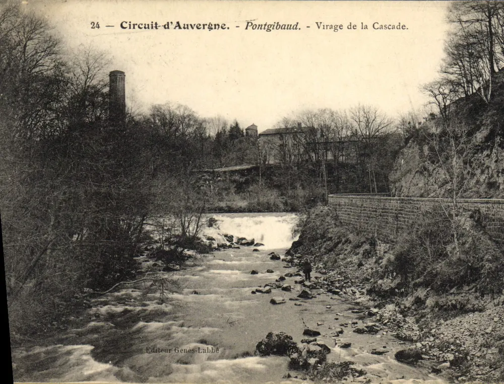 Kaskadenkurve - Pontgibaud - Circuit d'Auvergne — Verlag Genés-Labbé, Nr. 24 - Vorderseite