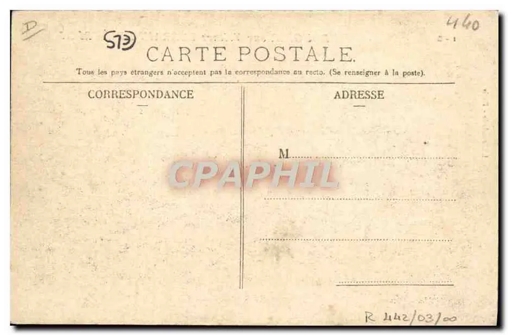Zwei Männer in einem Lorraine-Dietrich-Auto — Verlag L'Hiromdelle, Paris, Serie I-B - Rückseite