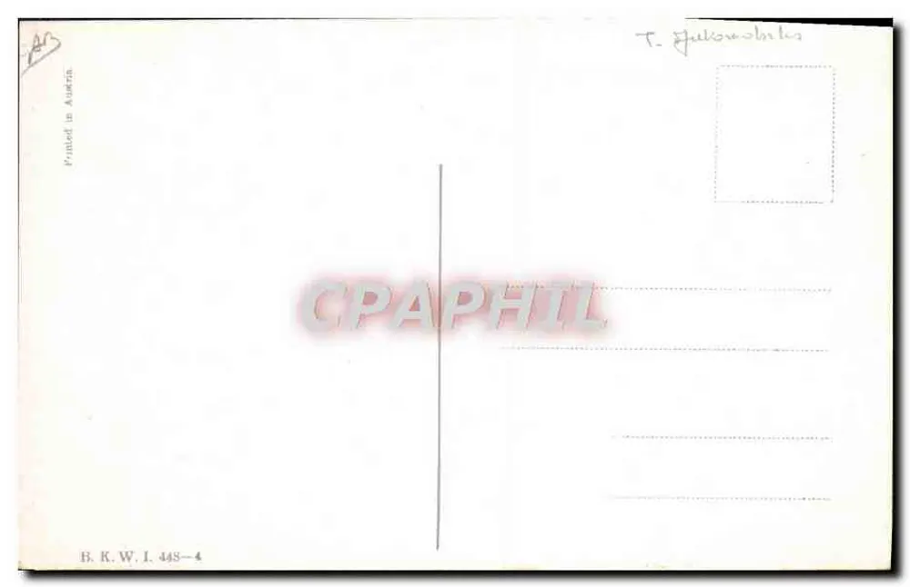 Das Geheimnis des Sphinx — Wüstenlandschaft mit Auto und Figuren — Verlag B.K.W.I. n° 448-4 - Rückseite