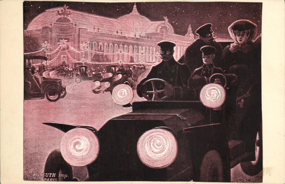 Automóveis diante do Grande Palácio — Paris — Kossuth Imp. Paris - Frente