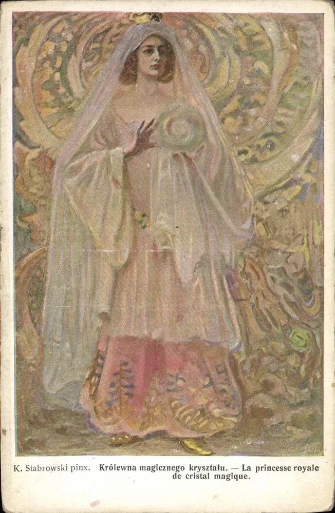 Die königliche Prinzessin des magischen Kristalls — K. Stabrowski pinx. — Album der polnischen Maler, Ausgabe MEDUZA, Warschau. - Vorderseite